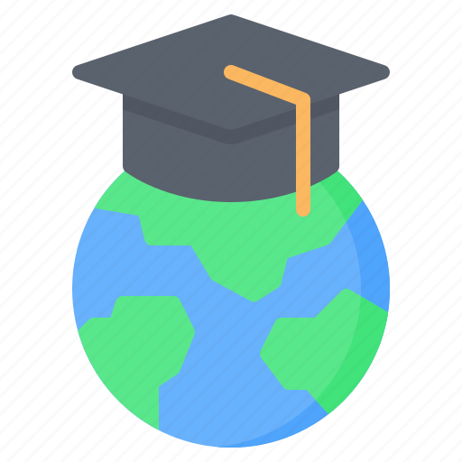 Education, global, globe, graduation hat, learning, mortarboard, online icon - Download on Iconfinder