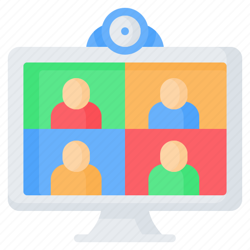 Computer, conference, meeting, online, seminar, video, webinar icon - Download on Iconfinder