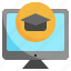 graduate, online, learn, education, electronic, computer 