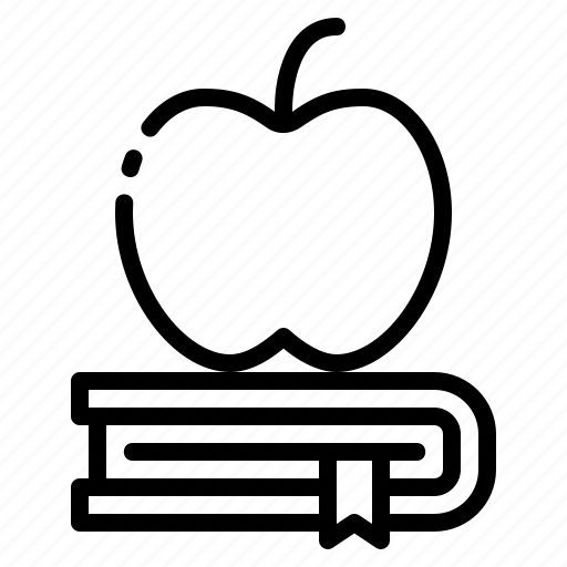 Apple, back to school, book, education, knowledge, school, study icon - Download on Iconfinder