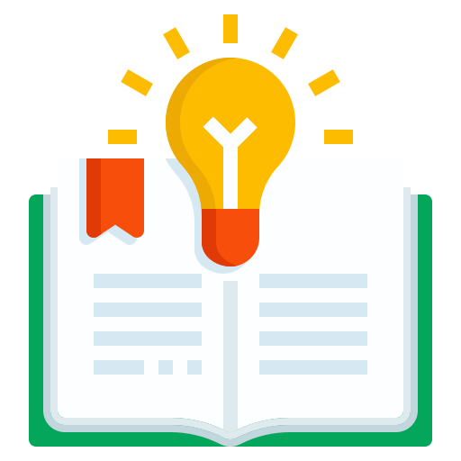Idea bulb, learning, knowledge, education, book, idea icon - Free download