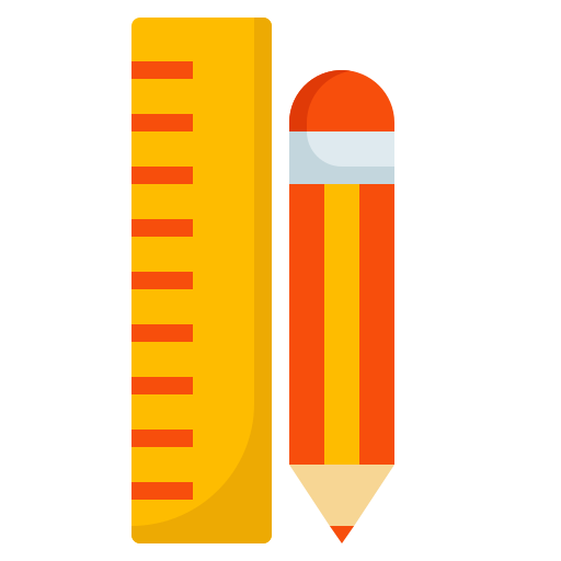 Pen, rular, education, tools, design tool, edit tool, pencil icon - Free download
