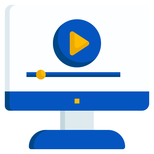 Training, elearning, course, online learning, computer, education, video lesson icon - Free download