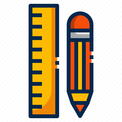 Pen, rular, education, tools, design tool, edit tool, pencil icon - Download on Iconfinder