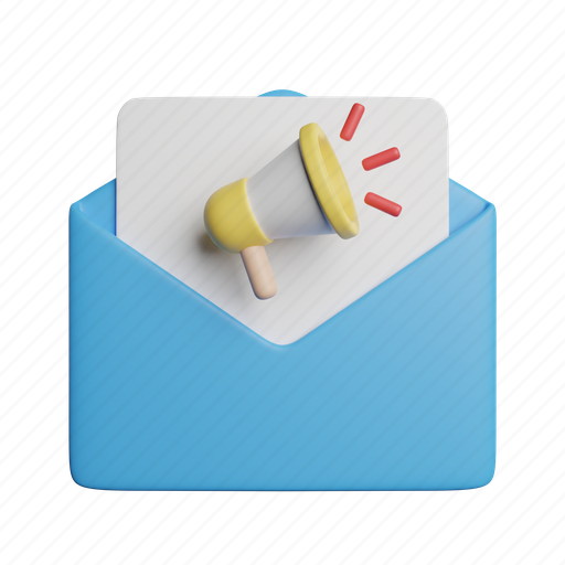 Email, marketing, front 3D illustration - Download on Iconfinder