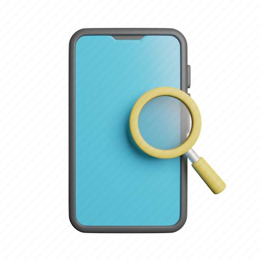 Mobile, search, front 3D illustration - Download on Iconfinder