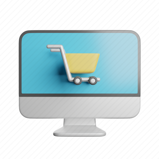 Online, shopping, front, ecommerce, internet, web 3D illustration - Download on Iconfinder