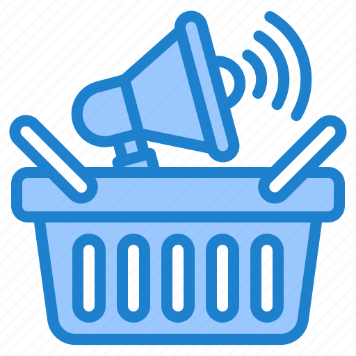 Basket, shopping, online, marketing, promotion, advertising icon - Download on Iconfinder