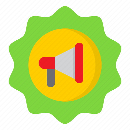 Advertising, promotion, megaphone, badge, marketing icon - Download on Iconfinder