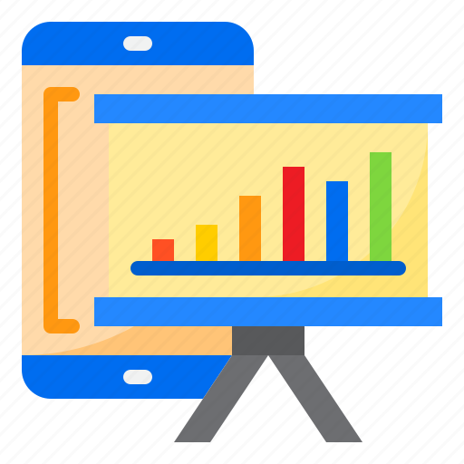 Report, bar, graph, analytics, statistics, mobilephone icon - Download on Iconfinder