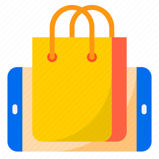 Shoping, online, bag, mobilephone, smartphone icon - Download on Iconfinder
