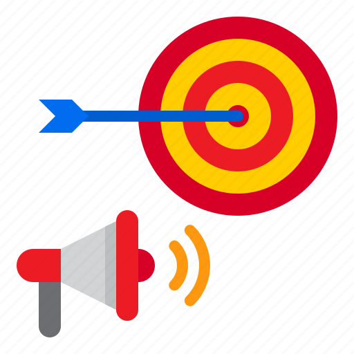 Traget, advertising, megaphone, promotion, business icon - Download on Iconfinder