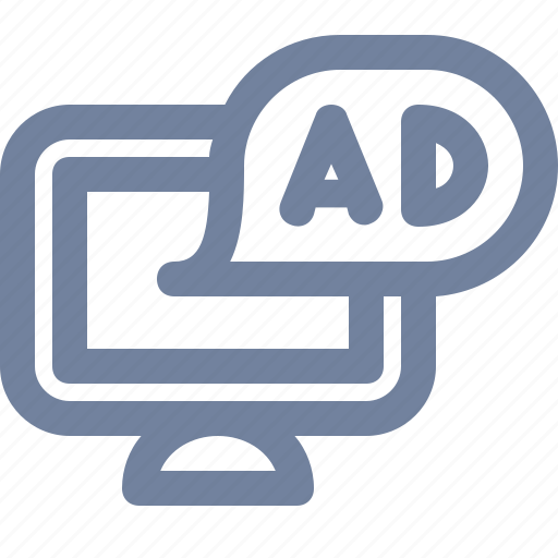 Ad, advertisement, computer, marketing, message, monitor, pop-up icon - Download on Iconfinder