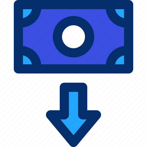Arrow, dollar, down, income, money icon - Download on Iconfinder