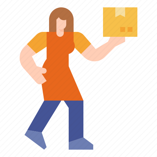 Shopping, woman, present, seller, goods icon - Download on Iconfinder