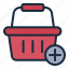 cart, basket, add, shop, shopping, commerce, online, marketplace 