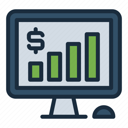 Profit, money, computer, desk, increase, finance, growth icon - Download on Iconfinder