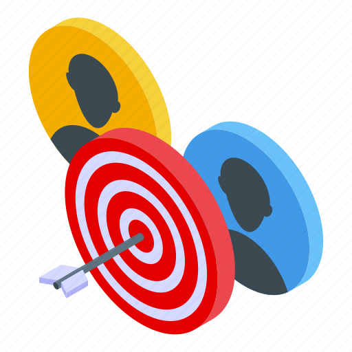 Candidate, target, isometric icon - Download on Iconfinder