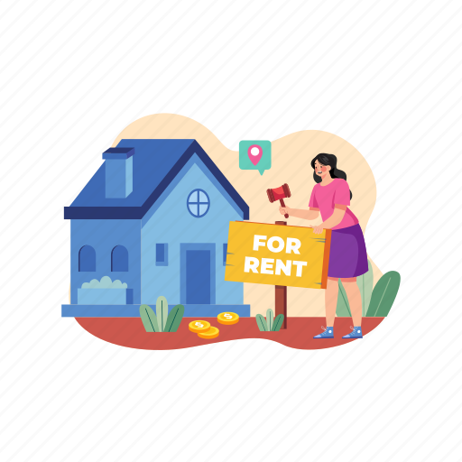 Sale, apartment, rent, house, property, home, ownership illustration - Download on Iconfinder