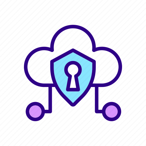 Cloud security, data protection, cybersecurity, online storage icon - Download on Iconfinder