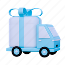 .png, gift truck, delivery, truck, gift, package, transport, shipping 