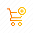 add, cart, store, buy, trolley