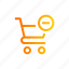 remove, cart, store, minus, trolley 