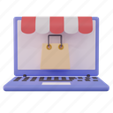 shopping, online, ecommerce, store, laptop, bag, notebook, order, sale 