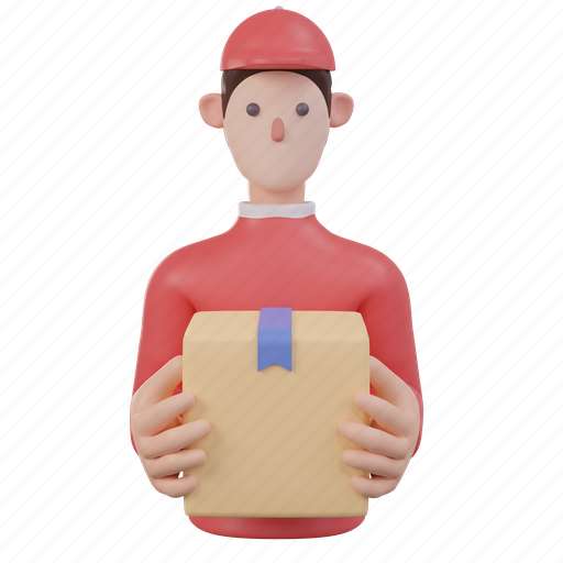 Delivery, man, courier, profession, driver, occupation, job 3D illustration - Download on Iconfinder