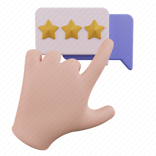 Rating, vote, star, review, excellent, best, positive 3D illustration - Download on Iconfinder