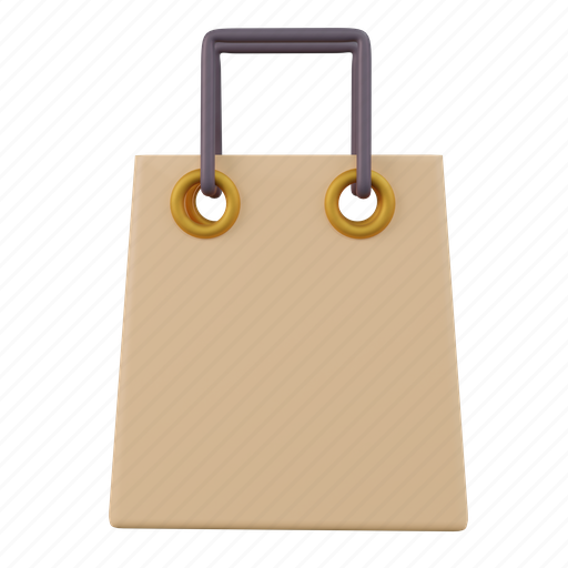 Shopping, bag, order, online, buy, paper, commercial 3D illustration - Download on Iconfinder