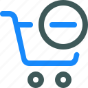 buy, cart, minus, shopping, trolley