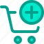 buy, cart, plus, shopping, trolley 