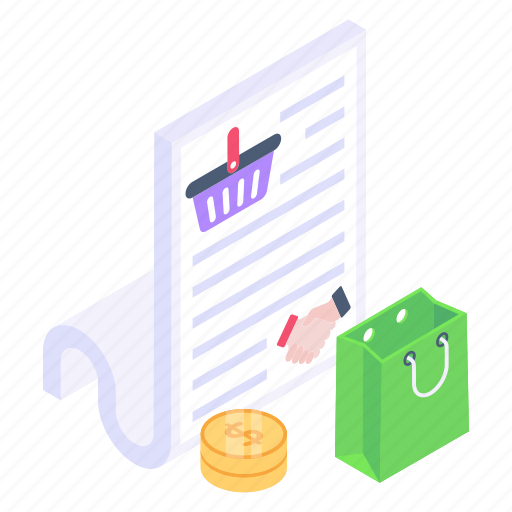 Shopping contract, shopping agreement, shopping paper, shopping deal, deal icon - Download on Iconfinder