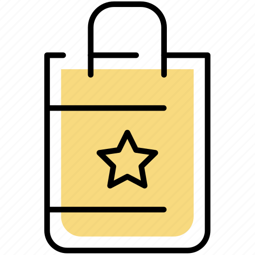 Shopping, bag, and, star, food, award, ecommerce icon - Download on Iconfinder