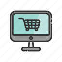 e, monitor, commerce, on, online, cart, shopping