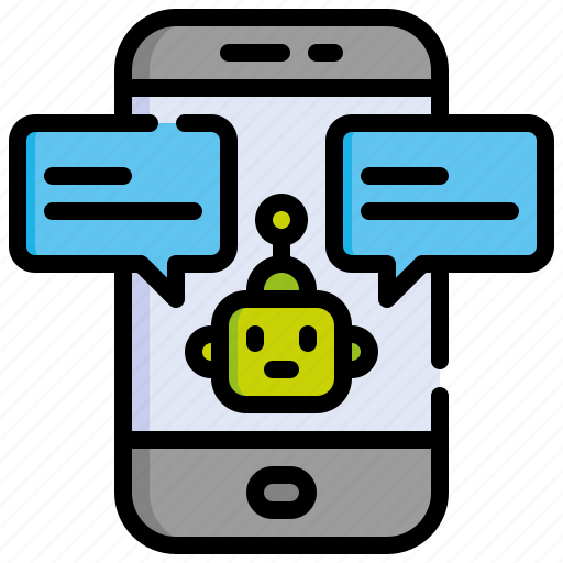 Chatbot, chat, bubble, robotic, electronics, smartphone icon - Download on Iconfinder