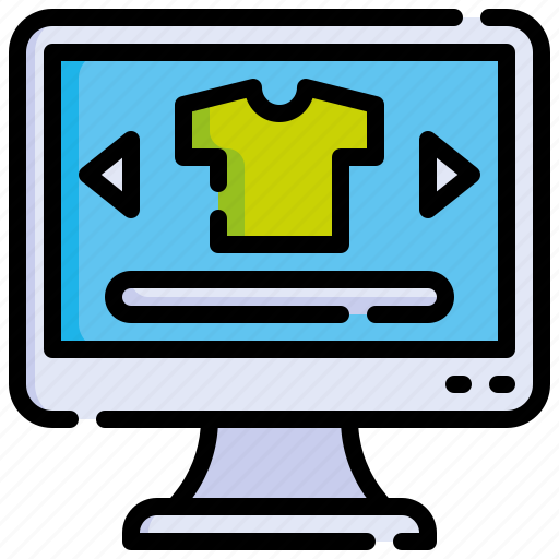 Online, shopping, store, clothes, tshirt, computer icon - Download on Iconfinder