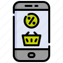 shopping, basket, app, smartphone, grocery
