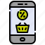 shopping, basket, app, smartphone, grocery 