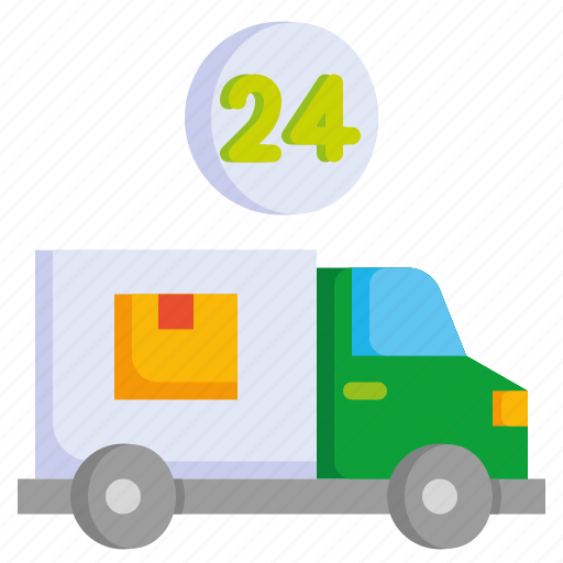 Delivery, truck, hours, mover, transport, online, shopping icon - Download on Iconfinder