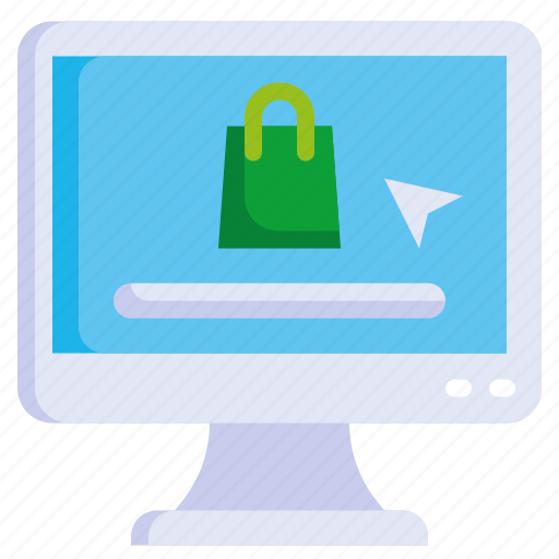 Online, shop, shopping, bag, screen, computer icon - Download on Iconfinder