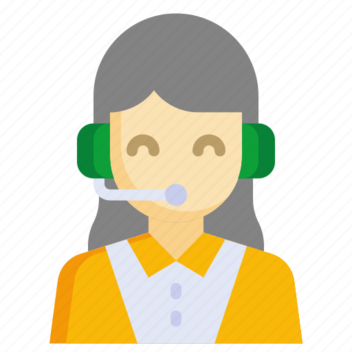 Support, customer, service, headphones, woman, communications icon - Download on Iconfinder