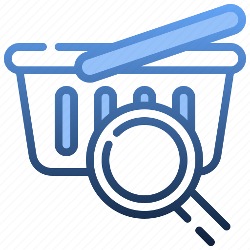 Find, online, store, shopping, basket, magnifying, glass icon - Download on Iconfinder