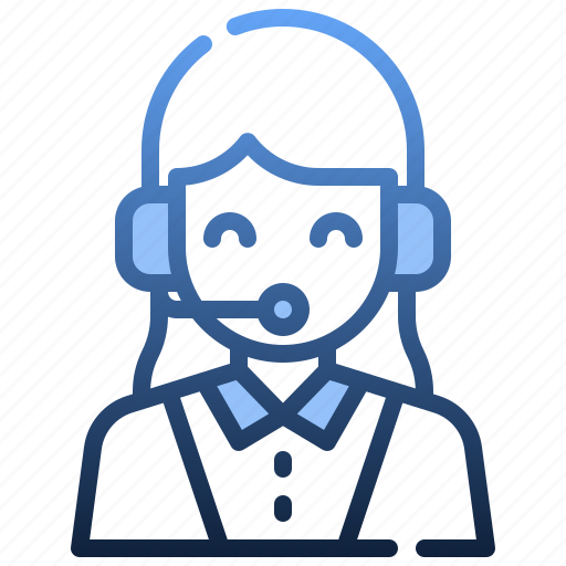 Support, customer, service, headphones, woman, communications icon - Download on Iconfinder