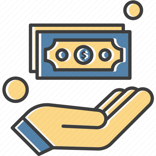 Dollar, finance, hand, money icon - Download on Iconfinder