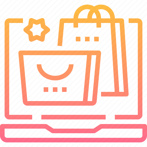 Bag, commerce, laptop, online, shopping, store icon - Download on Iconfinder