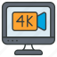 4k, screen, format, film, television 