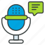 podcast, mic, sound, voice, speak, speaker 