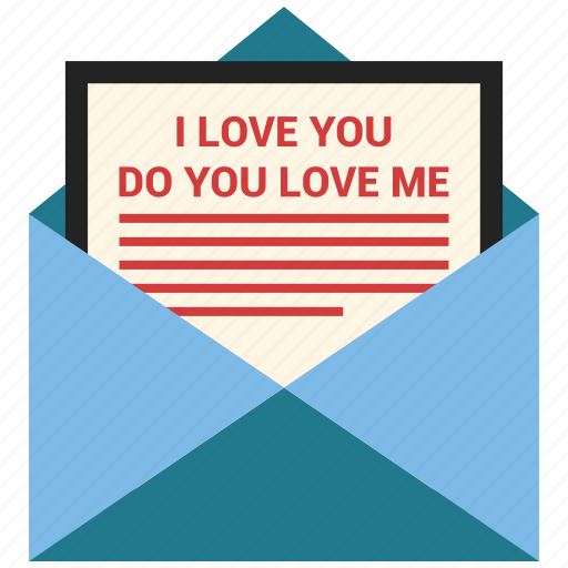 Email, i love you, letter, mail, message, open envelope, valentine's day icon - Download on Iconfinder